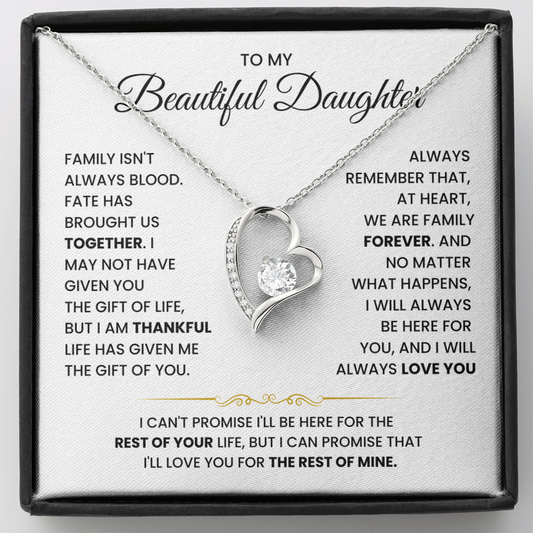 To My Beautiful Daughter – My Family Forever Necklace Gift Set