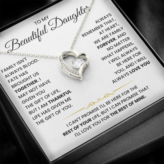 To My Beautiful Daughter – My Family Forever Necklace Gift Set